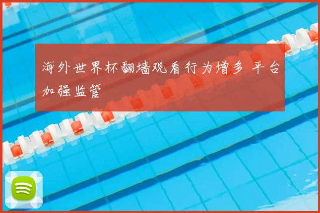 海外世界杯翻墙观看行为增多 平台加强监管